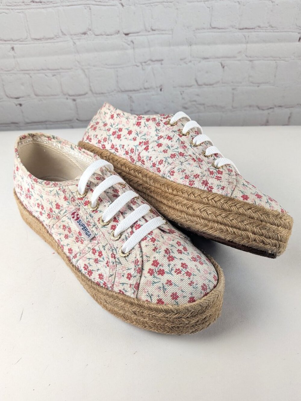 Superga Floral Espadrille Sole Fantasia Sneakers 7.5